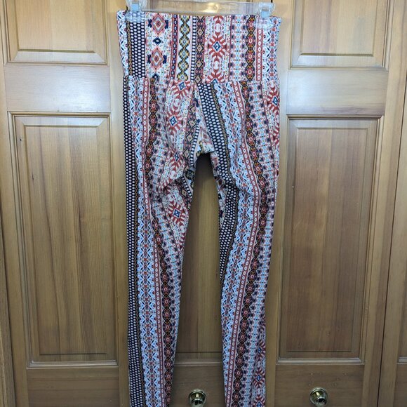 Ultra Flirt multicolor Southwestern pattern women's leggings size XS - Picture 5 of 6